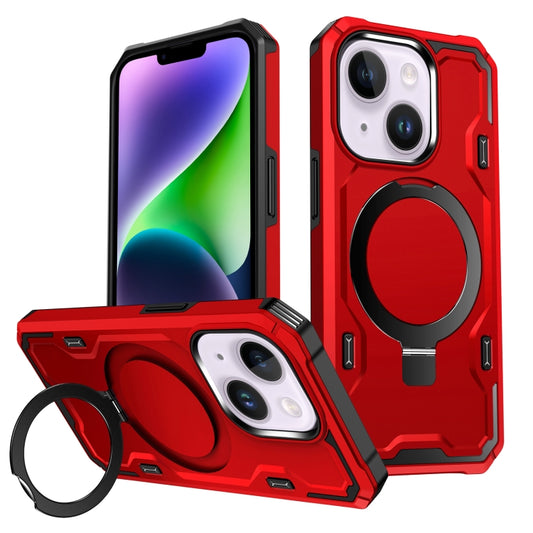 For iPhone 14 / 13 Patronus MagSafe Magnetic Holder Phone Case(Red) - iPhone 14 Cases by buy2fix | Online Shopping UK | buy2fix