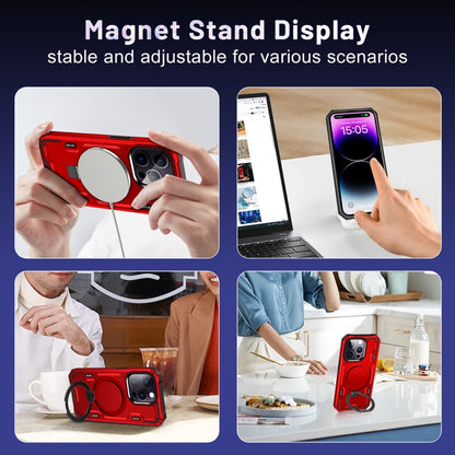 For iPhone 14 / 13 Patronus MagSafe Magnetic Holder Phone Case(Red) - iPhone 14 Cases by buy2fix | Online Shopping UK | buy2fix