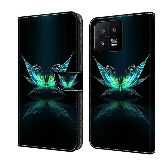 For Xiaomi 13 Crystal 3D Shockproof Protective Leather Phone Case(Reflection Dutterfly) - Xiaomi Cases by buy2fix | Online Shopping UK | buy2fix