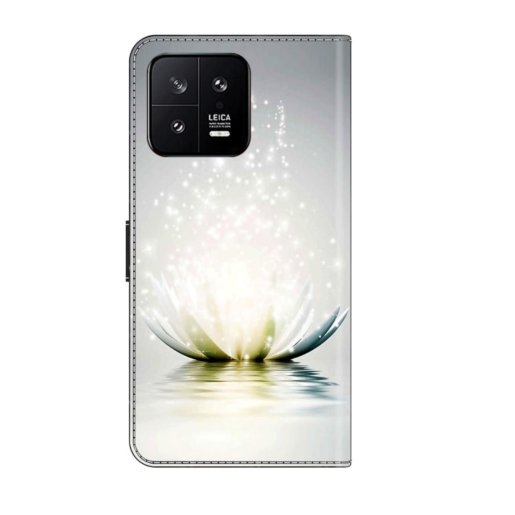 For Xiaomi 13 Crystal 3D Shockproof Protective Leather Phone Case(Light Lotus) - Xiaomi Cases by buy2fix | Online Shopping UK | buy2fix