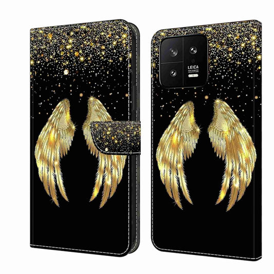 For Xiaomi 13 Crystal 3D Shockproof Protective Leather Phone Case(Golden Wings) - Xiaomi Cases by buy2fix | Online Shopping UK | buy2fix