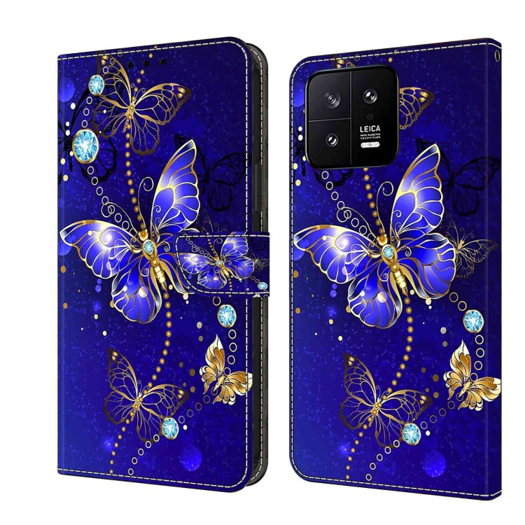 For Xiaomi 13 Crystal 3D Shockproof Protective Leather Phone Case(Diamond Butterfly) - Xiaomi Cases by buy2fix | Online Shopping UK | buy2fix