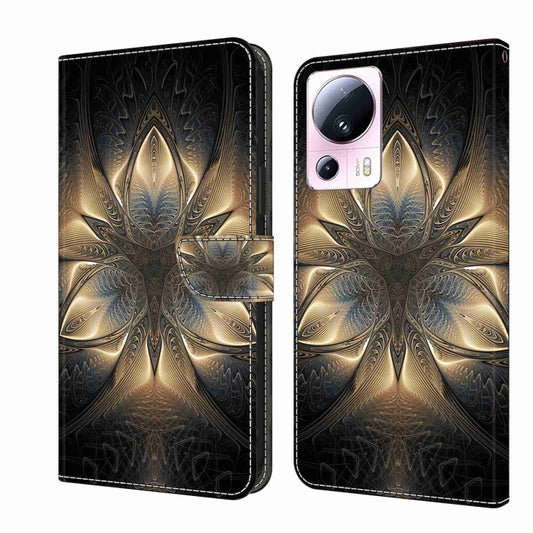 For Xiaomi 13 Lite Crystal 3D Shockproof Protective Leather Phone Case(Luminous Building) - Xiaomi Cases by buy2fix | Online Shopping UK | buy2fix