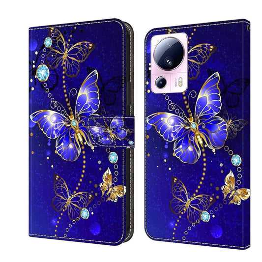 For Xiaomi 13 Lite Crystal 3D Shockproof Protective Leather Phone Case(Diamond Butterfly) - Xiaomi Cases by buy2fix | Online Shopping UK | buy2fix