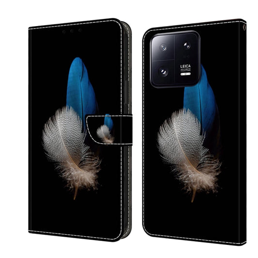 For Xiaomi 13 Pro Crystal 3D Shockproof Protective Leather Phone Case(Two Branches) - 13 Pro Cases by buy2fix | Online Shopping UK | buy2fix