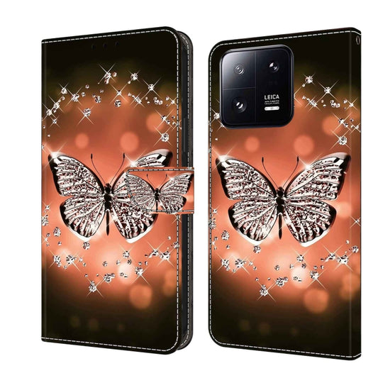For Xiaomi 13 Pro Crystal 3D Shockproof Protective Leather Phone Case(Crystal Butterfly) - Xiaomi Cases by buy2fix | Online Shopping UK | buy2fix