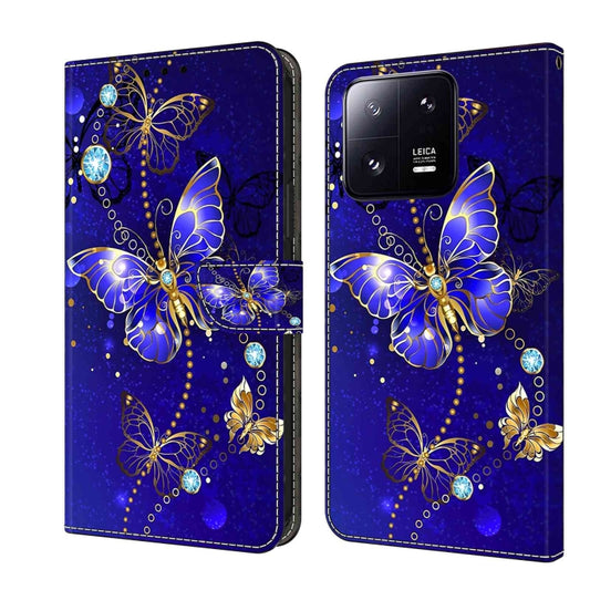 For Xiaomi 13 Pro Crystal 3D Shockproof Protective Leather Phone Case(Diamond Butterfly) - Xiaomi Cases by buy2fix | Online Shopping UK | buy2fix