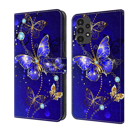 For Samsung Galaxy A13 4G / 5G / A04S Crystal 3D Shockproof Protective Leather Phone Case(Diamond Butterfly) by buy2fix