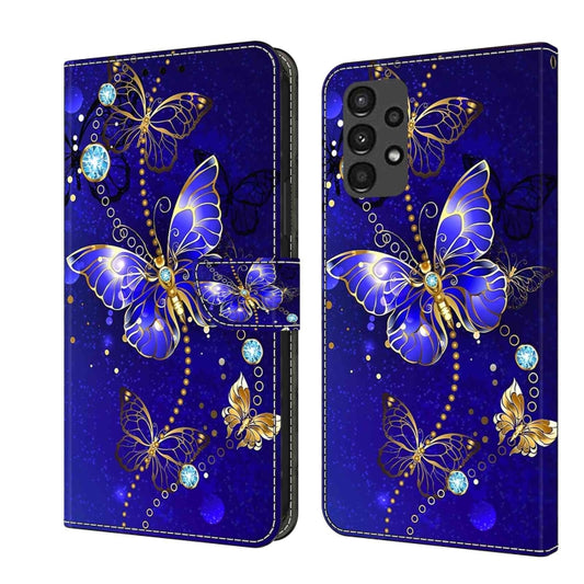 For Samsung Galaxy A13 4G / 5G / A04S Crystal 3D Shockproof Protective Leather Phone Case(Diamond Butterfly) by buy2fix