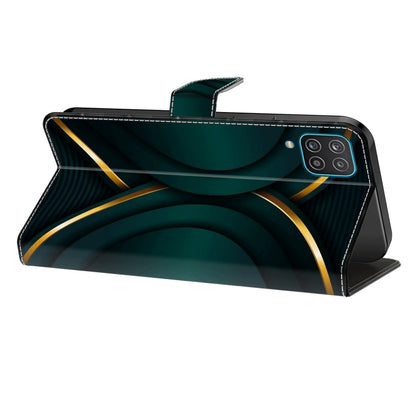 For Samsung Galaxy A14 4G / 5G Crystal 3D Shockproof Protective Leather Phone Case(Gold Outline) by buy2fix