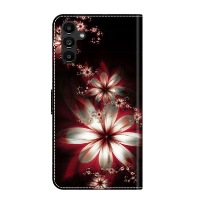 For Samsung Galaxy A14 4G / 5G Crystal 3D Shockproof Protective Leather Phone Case(Fantastic Flower) by buy2fix