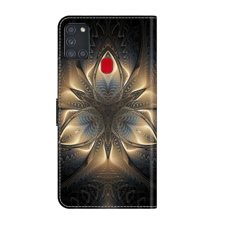 For Samsung Galaxy A21s Crystal 3D Shockproof Protective Leather Phone Case(Luminous Building) by buy2fix