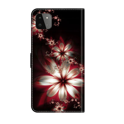 For Samsung Galaxy A22 5G Crystal 3D Shockproof Protective Leather Phone Case(Fantastic Flower) by buy2fix