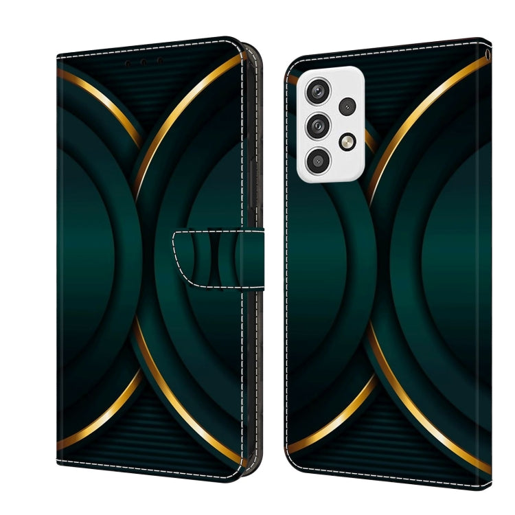 For Samsung Galaxy A23 5G Crystal 3D Shockproof Protective Leather Phone Case(Gold Outline) by buy2fix