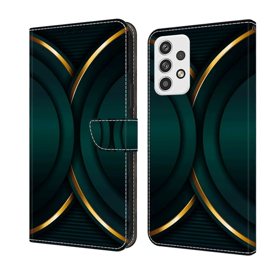 For Samsung Galaxy A23 5G Crystal 3D Shockproof Protective Leather Phone Case(Gold Outline) by buy2fix