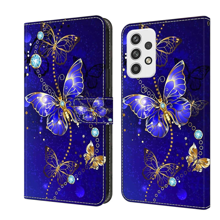 For Samsung Galaxy A23 5G Crystal 3D Shockproof Protective Leather Phone Case(Diamond Butterfly) by buy2fix
