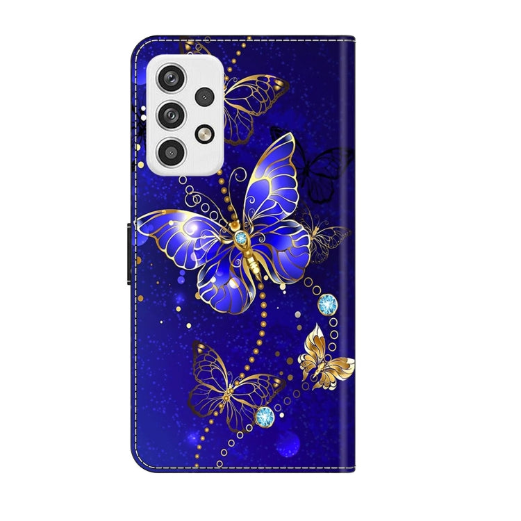 For Samsung Galaxy A23 5G Crystal 3D Shockproof Protective Leather Phone Case(Diamond Butterfly) by buy2fix