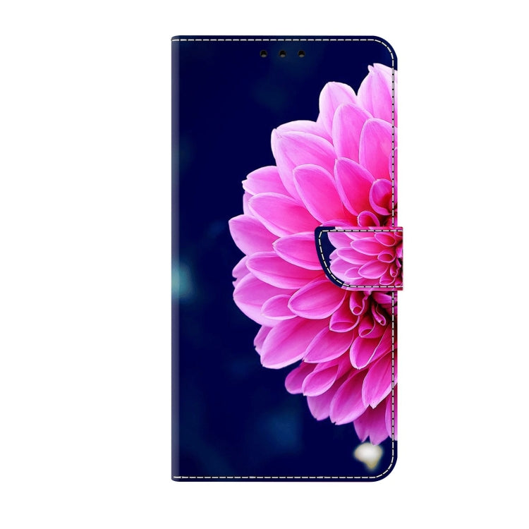 For Samsung Galaxy A32 5G Crystal 3D Shockproof Protective Leather Phone Case(Pink Petals) by buy2fix