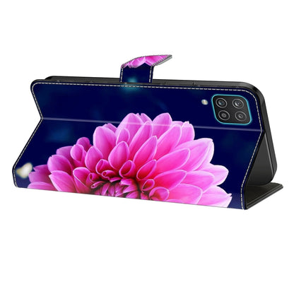 For Samsung Galaxy A32 5G Crystal 3D Shockproof Protective Leather Phone Case(Pink Petals) by buy2fix