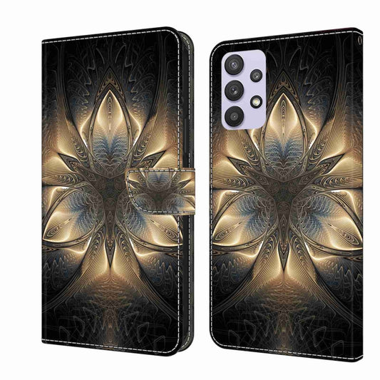 For Samsung Galaxy A32 5G Crystal 3D Shockproof Protective Leather Phone Case(Luminous Building) - Galaxy Phone Cases by buy2fix | Online Shopping UK | buy2fix