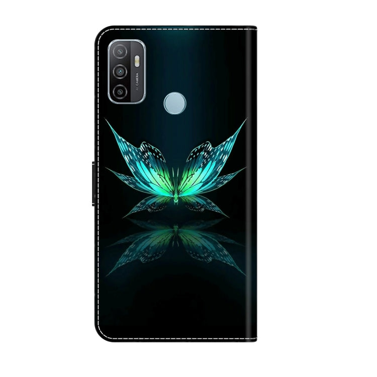 For Samsung Galaxy A33 5G Crystal 3D Shockproof Protective Leather Phone Case(Reflection Dutterfly) by buy2fix