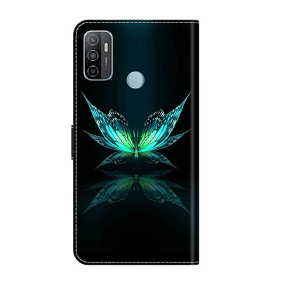 For Samsung Galaxy A33 5G Crystal 3D Shockproof Protective Leather Phone Case(Reflection Dutterfly) by buy2fix