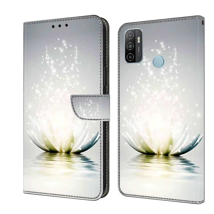 For Samsung Galaxy A33 5G Crystal 3D Shockproof Protective Leather Phone Case(Light Lotus) by buy2fix