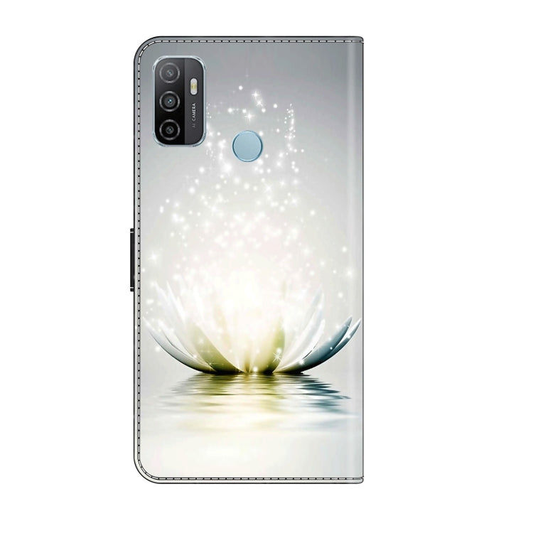 For Samsung Galaxy A33 5G Crystal 3D Shockproof Protective Leather Phone Case(Light Lotus) by buy2fix