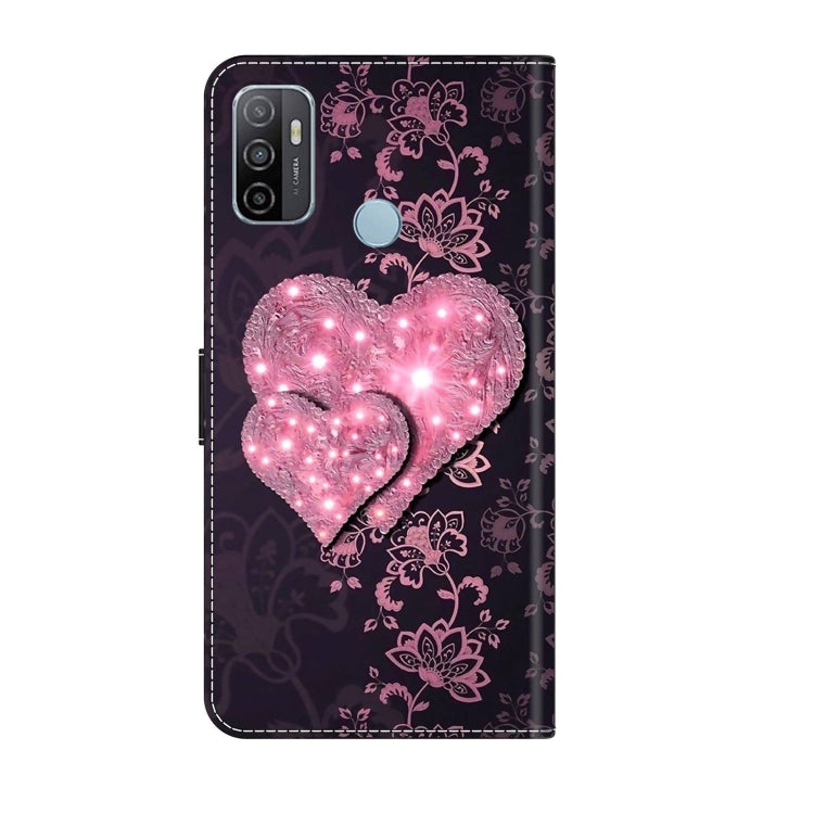 For Samsung Galaxy A33 5G Crystal 3D Shockproof Protective Leather Phone Case(Lace Love) by buy2fix