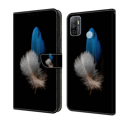 For Samsung Galaxy A33 5G Crystal 3D Shockproof Protective Leather Phone Case(Two Branches) by buy2fix