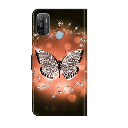 For Samsung Galaxy A33 5G Crystal 3D Shockproof Protective Leather Phone Case(Crystal Butterfly) by buy2fix