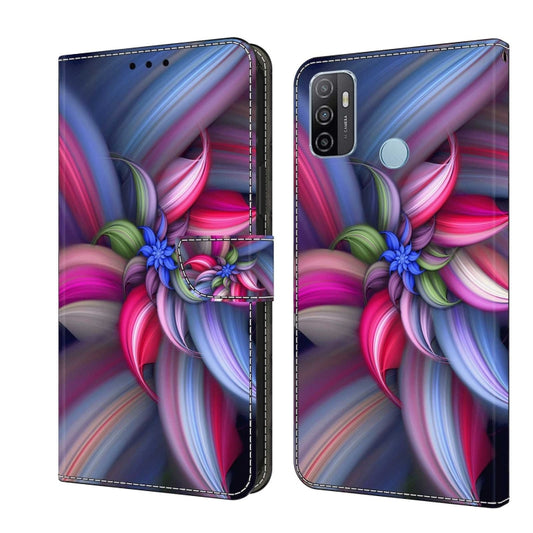 For Samsung Galaxy A33 5G Crystal 3D Shockproof Protective Leather Phone Case(Colorful Flower) by buy2fix