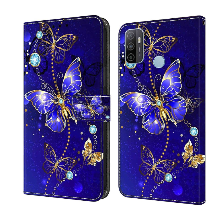 For Samsung Galaxy A33 5G Crystal 3D Shockproof Protective Leather Phone Case(Diamond Butterfly) by buy2fix