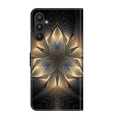 For Samsung Galaxy A34 5G Crystal 3D Shockproof Protective Leather Phone Case(Luminous Building) by buy2fix