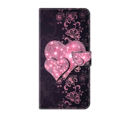 For Samsung Galaxy A34 5G Crystal 3D Shockproof Protective Leather Phone Case(Lace Love) by buy2fix