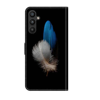 For Samsung Galaxy A34 5G Crystal 3D Shockproof Protective Leather Phone Case(Two Branches) by buy2fix