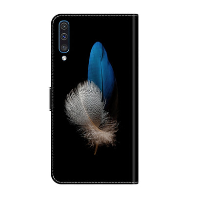 For Samsung Galaxy A50 Crystal 3D Shockproof Protective Leather Phone Case(Two Branches) by buy2fix