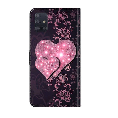 For Samsung Galaxy A51 4G Crystal 3D Shockproof Protective Leather Phone Case(Lace Love) by buy2fix