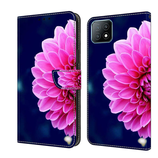 For Samsung Galaxy A53 Crystal 3D Shockproof Protective Leather Phone Case(Pink Petals)