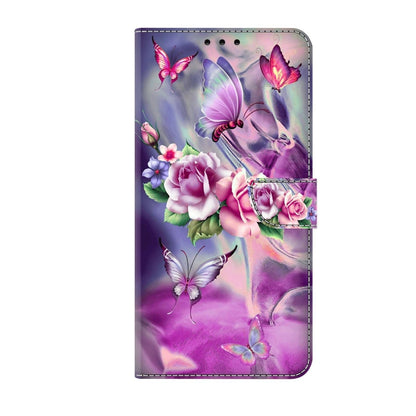 For Samsung Galaxy A53 Crystal 3D Shockproof Protective Leather Phone Case(Butterfly) by buy2fix