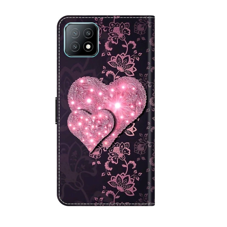 For Samsung Galaxy A53 Crystal 3D Shockproof Protective Leather Phone Case(Lace Love) by buy2fix