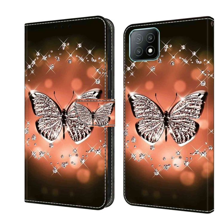 For Samsung Galaxy A53 Crystal 3D Shockproof Protective Leather Phone Case(Crystal Butterfly) by buy2fix