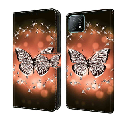 For Samsung Galaxy A53 Crystal 3D Shockproof Protective Leather Phone Case(Crystal Butterfly) by buy2fix