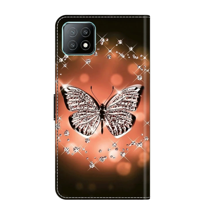 For Samsung Galaxy A53 Crystal 3D Shockproof Protective Leather Phone Case(Crystal Butterfly) by buy2fix