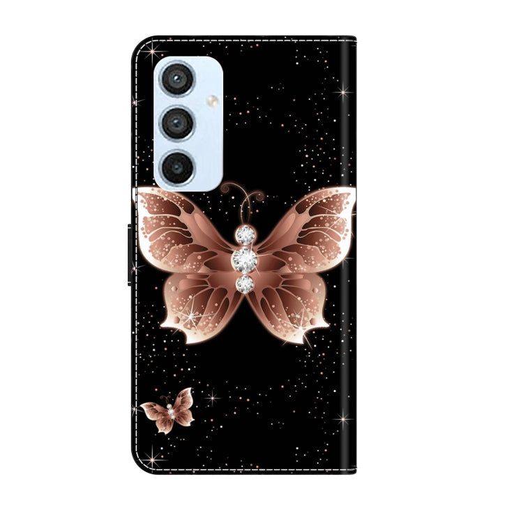For Samsung Galaxy A54 5G Crystal 3D Shockproof Protective Leather Phone Case(Pink Diamond Butterfly) by buy2fix