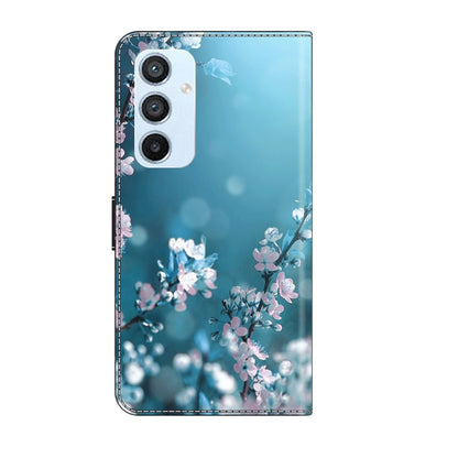 For Samsung Galaxy A54 5G Crystal 3D Shockproof Protective Leather Phone Case(Plum Flower) by buy2fix