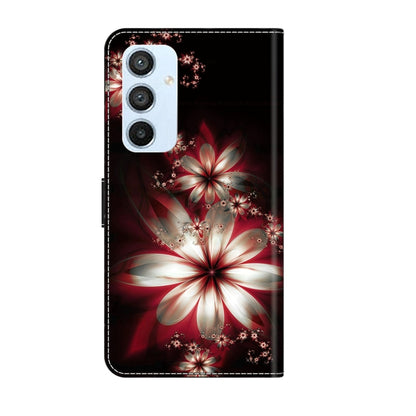 For Samsung Galaxy A54 5G Crystal 3D Shockproof Protective Leather Phone Case(Fantastic Flower) by buy2fix