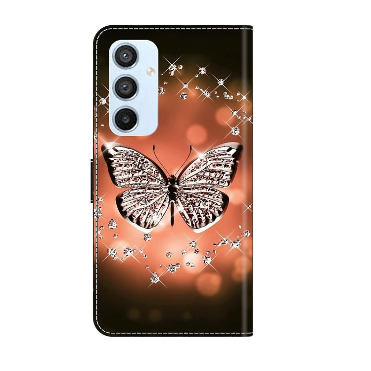 For Samsung Galaxy A54 5G Crystal 3D Shockproof Protective Leather Phone Case(Crystal Butterfly) - Galaxy Phone Cases by buy2fix | Online Shopping UK | buy2fix