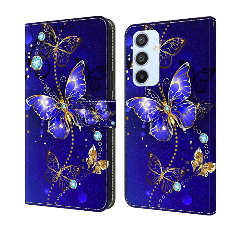 For Samsung Galaxy A54 5G Crystal 3D Shockproof Protective Leather Phone Case(Diamond Butterfly) by buy2fix