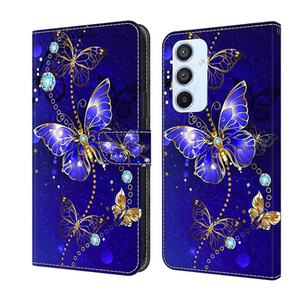 For Samsung Galaxy A54 5G Crystal 3D Shockproof Protective Leather Phone Case(Diamond Butterfly) by buy2fix